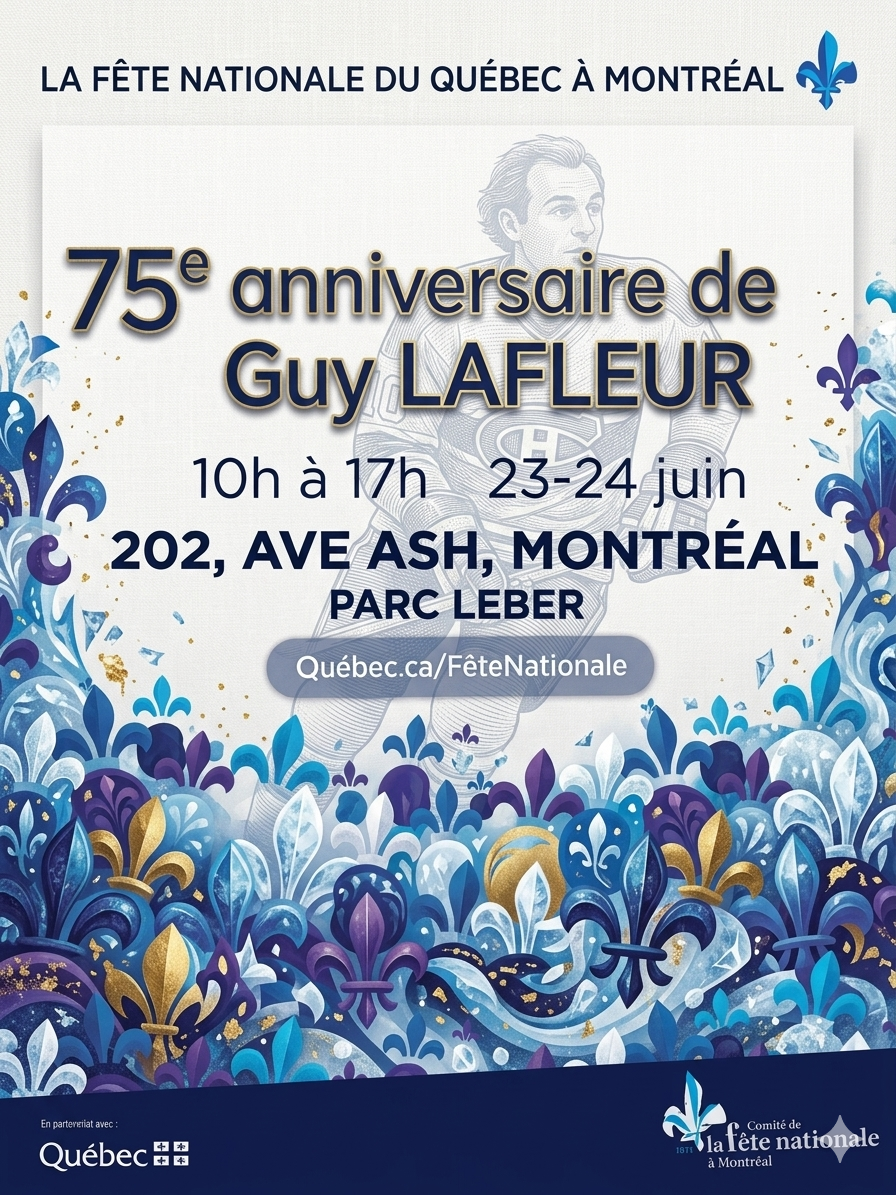 La Fête Nationale du Québec à Montréal - 75e anniversaire de Guy Lafleur